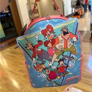 Loungefly Blue and Pink Goofy Family Backpack